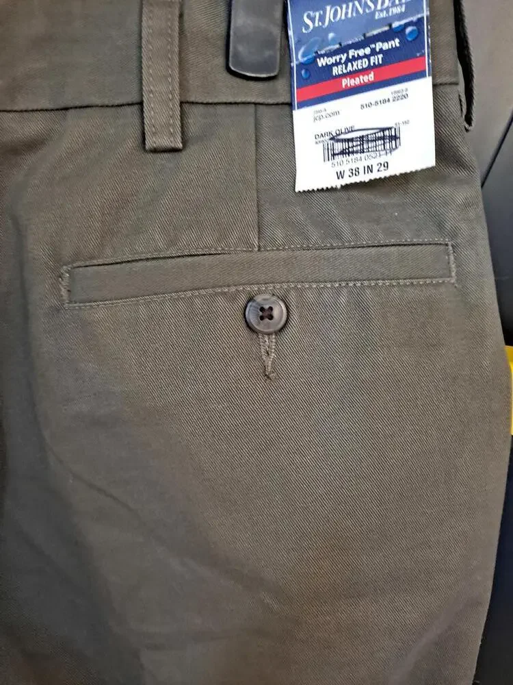 New St John's Bay Tan Chinos Size 38x29‎